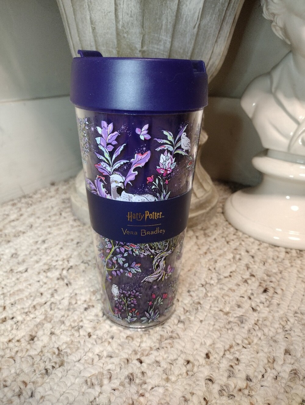 Vera Bradley x Harry Potter "Forbidden Forest" Purple/Multi Plastic Travel Mug